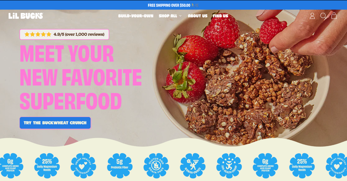 Explore Lil Bucks - Sprouted Buckwheat Snacks & Toppings