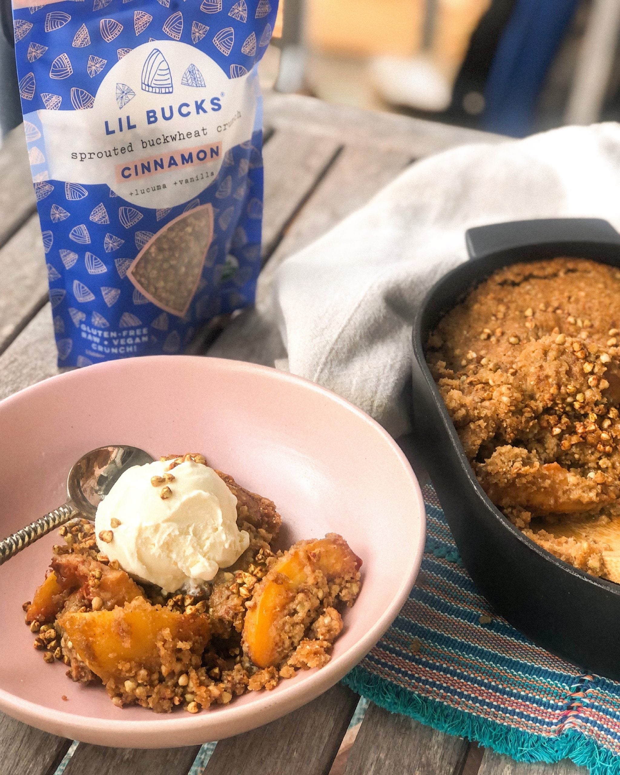 Cinnabuck Crunch Peach Cobbler