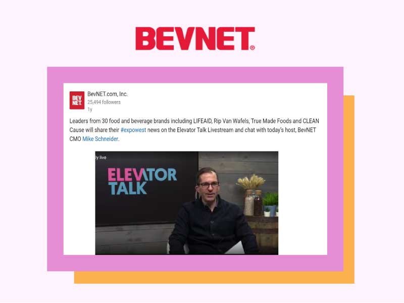 BevNET: Livestream and chat with today’s host, BevNET CMO Mike Schneider