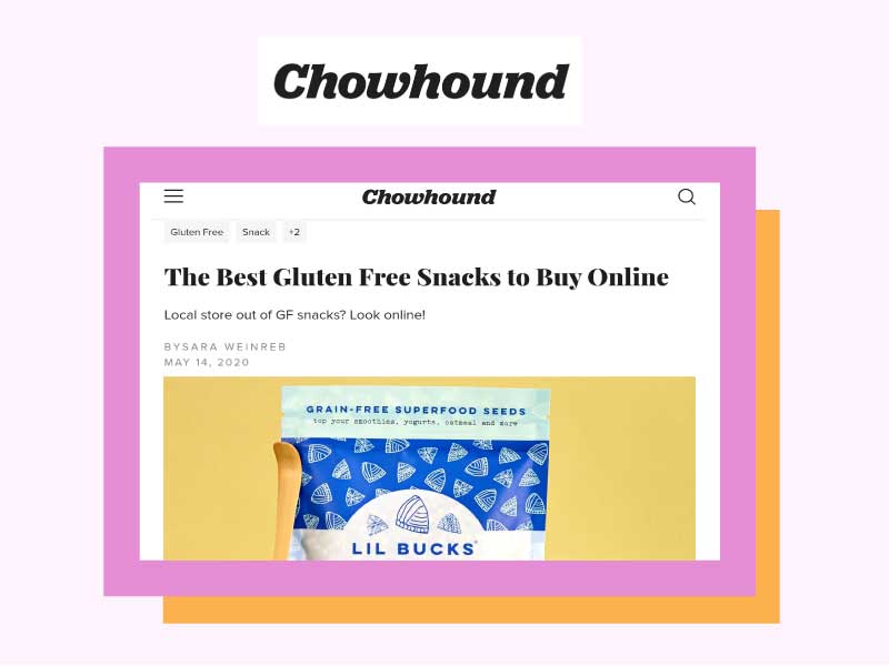 Chowhound: The Best Gluten Free Snacks to Buy Online