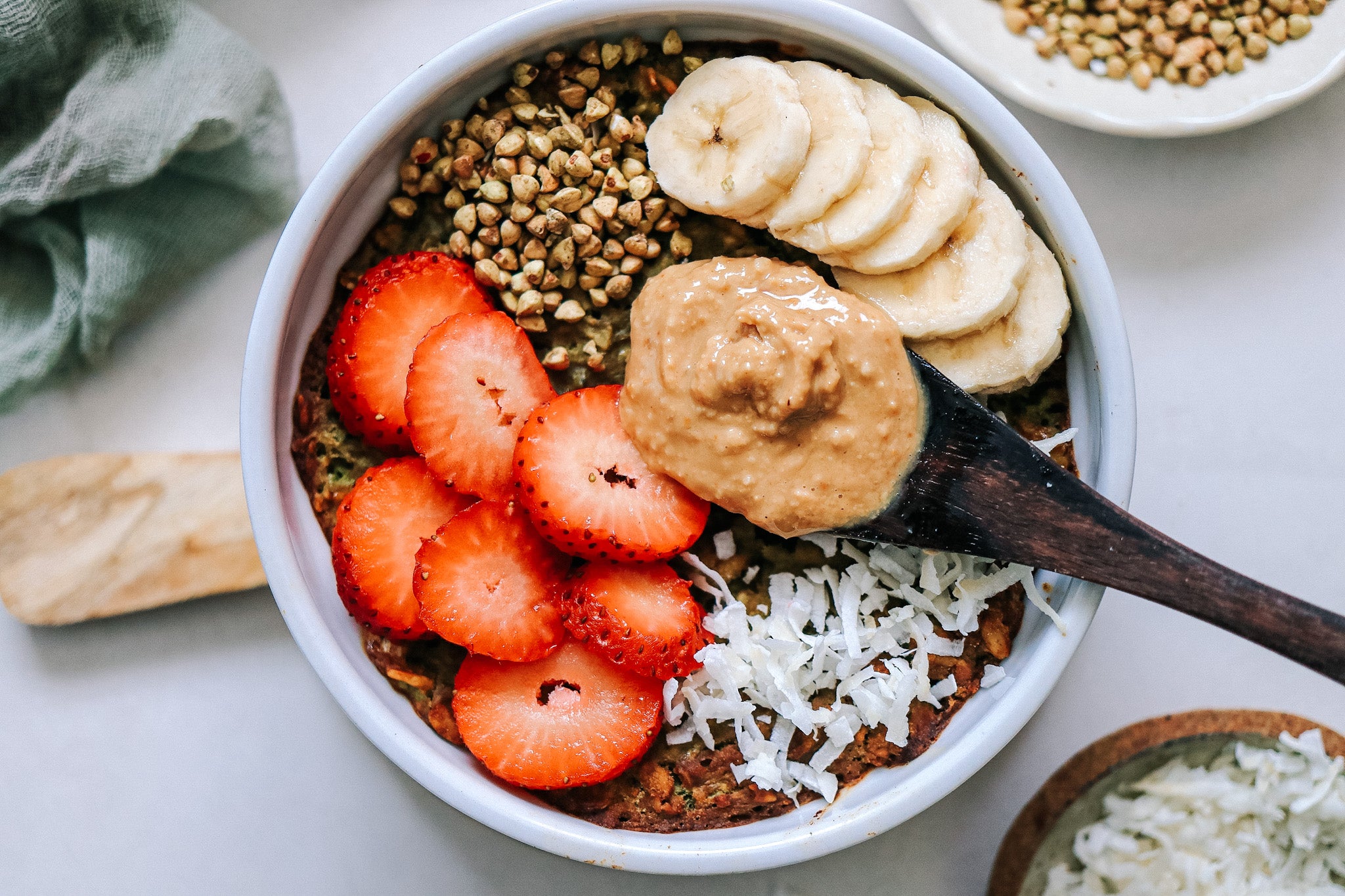 baked oats recipe, matcha baked oats, baked oats