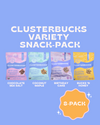 Clusterbucks Variety Snack-Pack: 8-pack Includes: Chocolate Sea Salt Clusterbucks, Birthday Cake Clusterbucks, Coconut Maple Clusterbucks, Bucks 'n Honey Clusterbucks