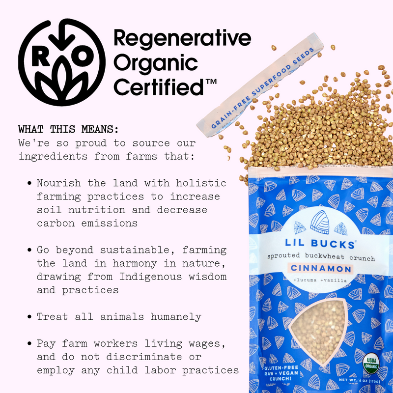 Regenerative Organic Certified Product Cinnamon Lil Bucks