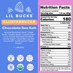 Chocolate Sea Salt Clusterbucks 1.6 oz bag nutrition facts