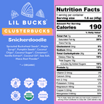 snickerdoodle clusterbucks 1.6 oz bag nutrition facts