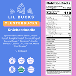 Snickerdoodle Clusterbucks nutrition facts 6 oz bag