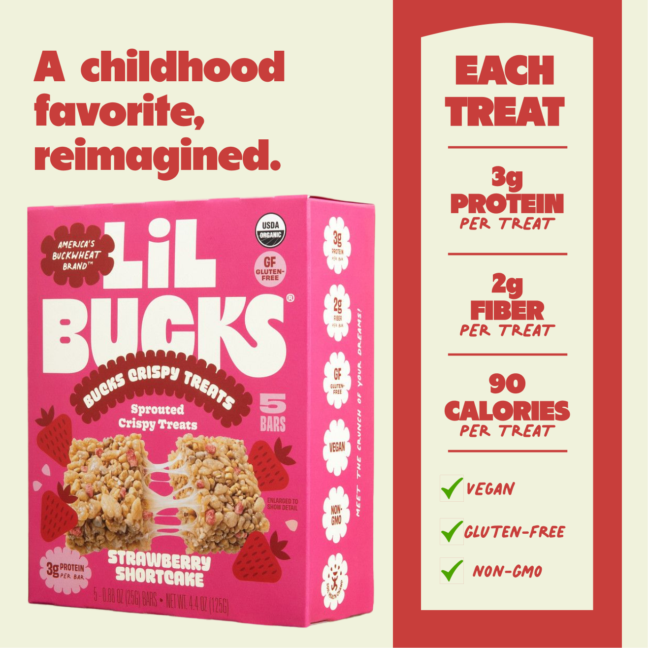 Strawberry Shortcake Bucks Crispy Treat