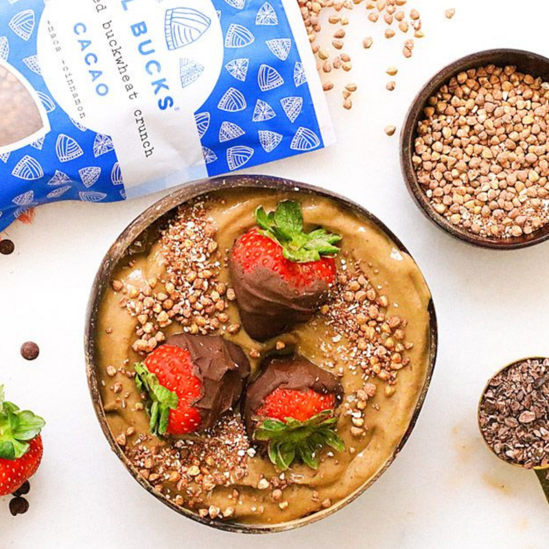 lil bucks smoothie bowl with strawberries and cacao lil bucks