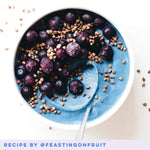 cacao lil bucks on a blue smoothie bowl recipe