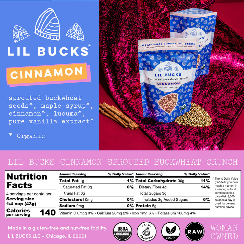 nutrition facts of cinnamon sprouted buckwheat recipe