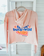 back of lil bucks pink hoodie