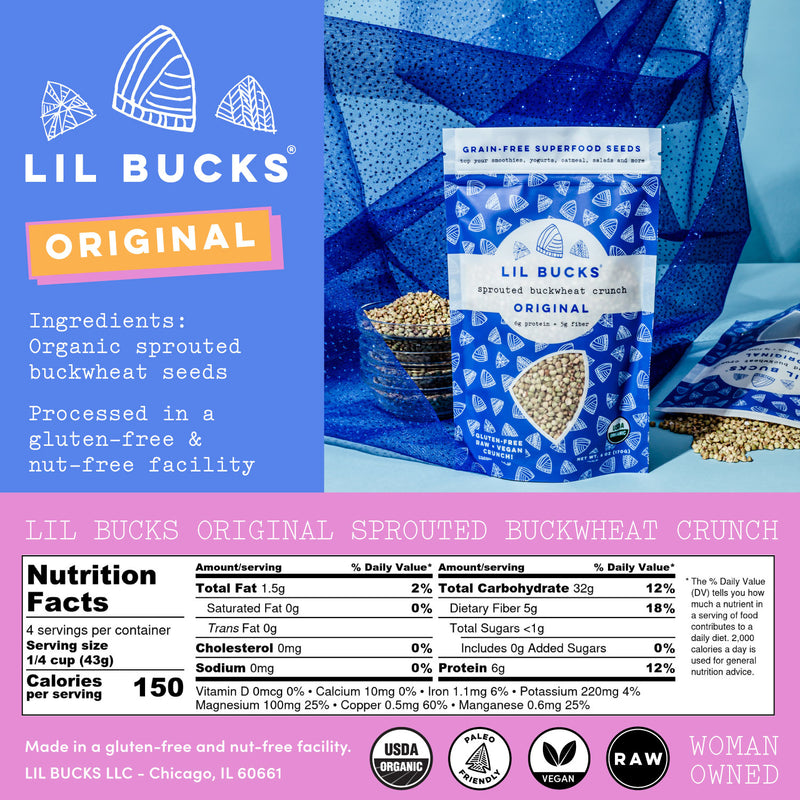 sprouted buckwheat health benefits, lil bucks nutrition facts